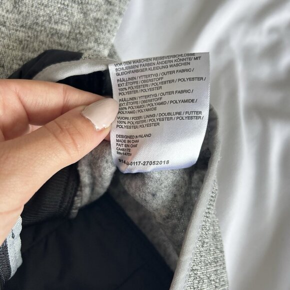 HALTI Sweatshirt Jacket Mens Medium Knitted Lined Zipped Pockets Black Gray - Picture 4 of 7